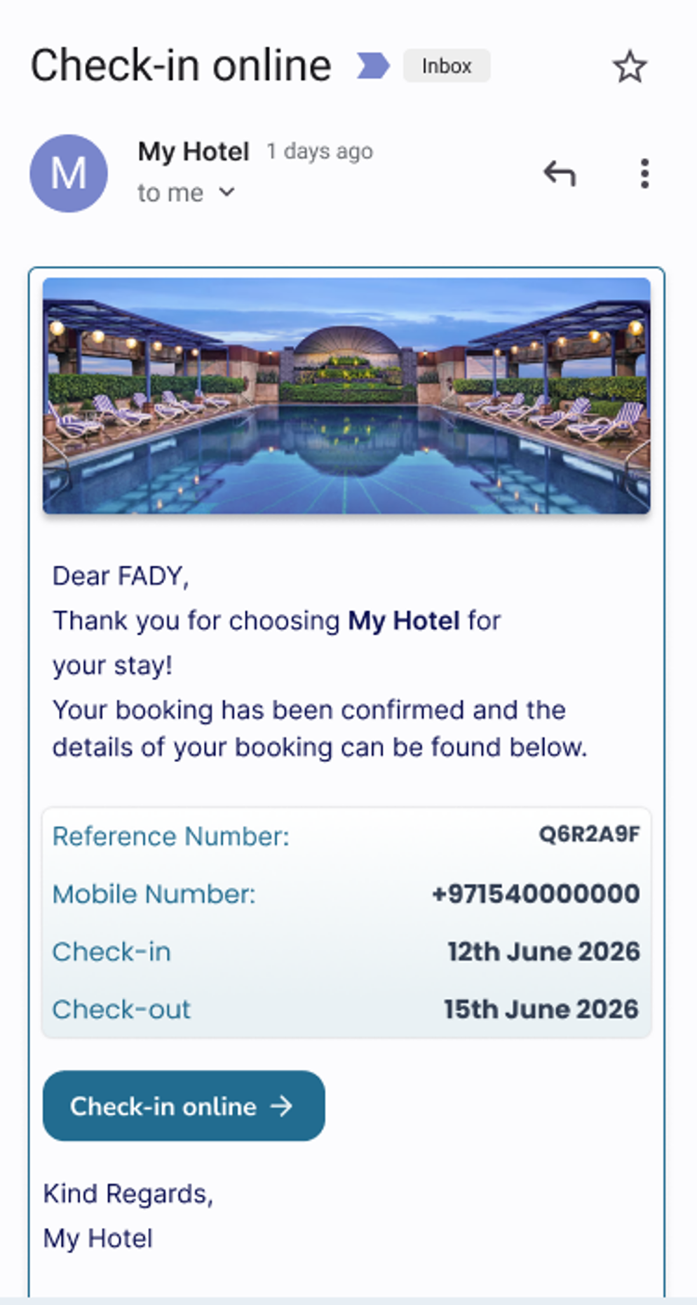 Confirma welcome screen on a phone